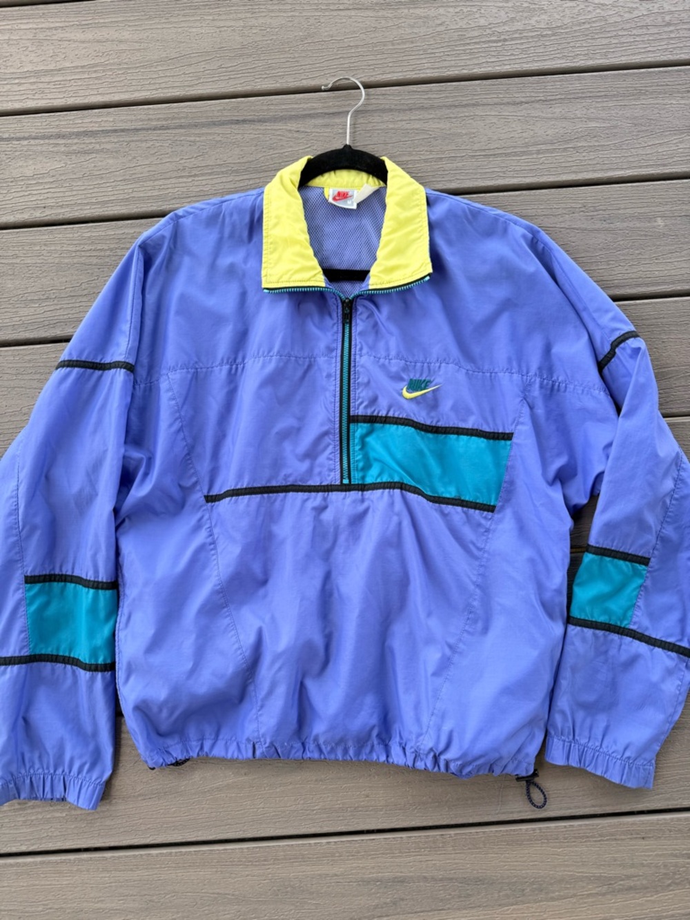 Vintage 90s Colorblock Windbreaker Nike Retro Streetwear.
